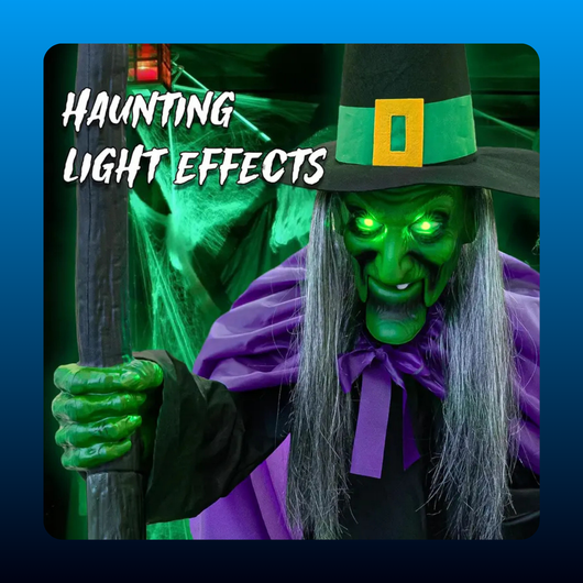 Animated Hovering Witch on Broom