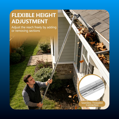 Dual-Axis Spring Steel Gutter Cleaner
