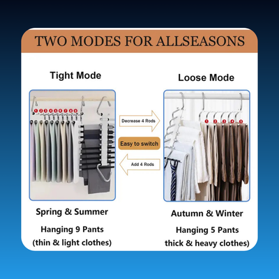 9-Layer Stainless Steel Pant Rack Hanger