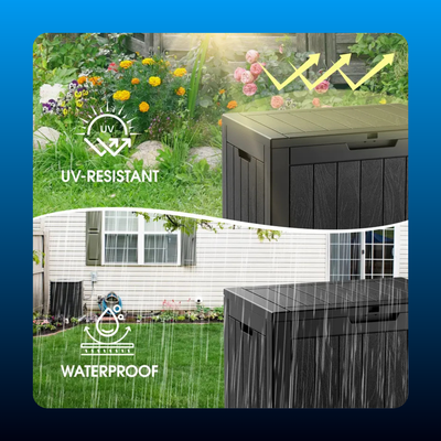Rattan Look Outdoor Storage Deck Box