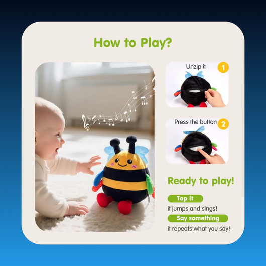 Interactive Crawling Musical Bee Toy for Toddlers