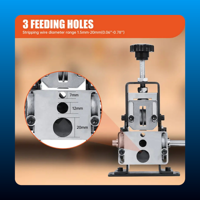 Smart Manual Wire Stripper Machine with Hand Crank and Drill Power Options
