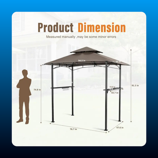 Double Tiered BBQ Grill Gazebo Canopy