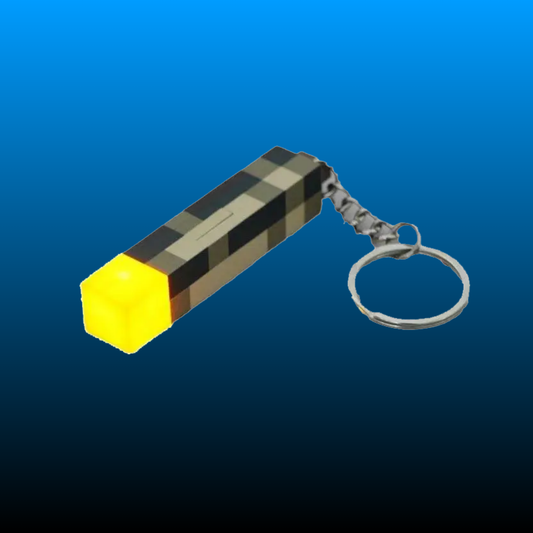 Pixel Torch Night Light Keychain