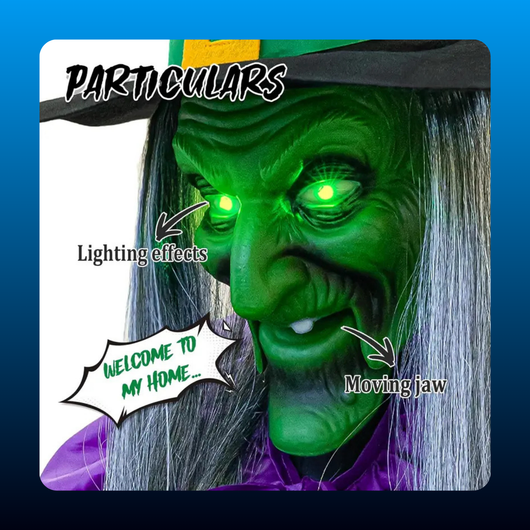 Animated Hovering Witch on Broom