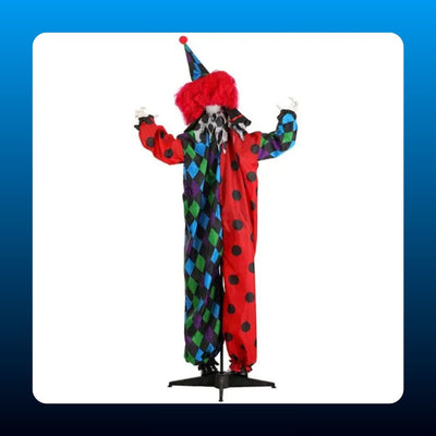 Animated Harlequin Evil Clown Prop