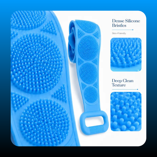 Double-Sided Exfoliating Back Scrubber with Mesh Sponge