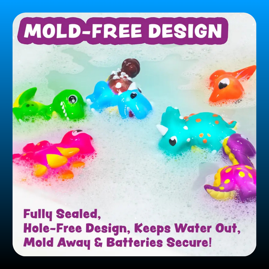 Dinosaur Light Up Bath Toys (6 Pack)