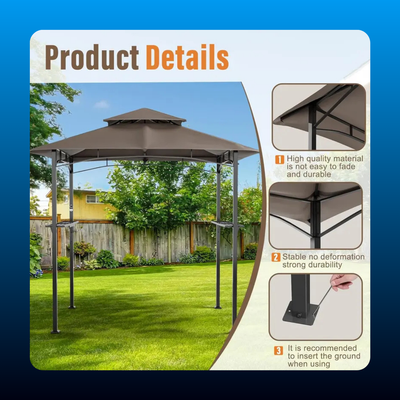 Double Tiered BBQ Grill Gazebo Canopy