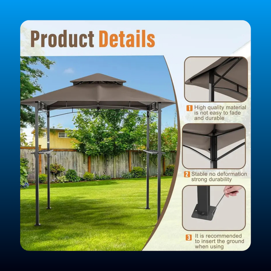 Double Tiered BBQ Grill Gazebo Canopy