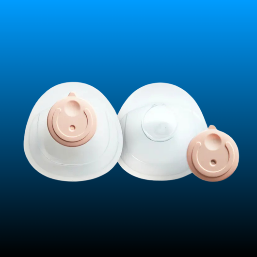 Silicone Breast Milk Collector Cups with Storage Plug