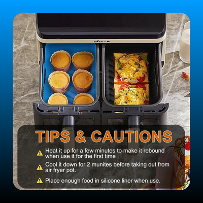 Silicone Air Fryer Square Liners (2 Pack)