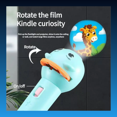 Cartoon Projector Flashlight for Kids