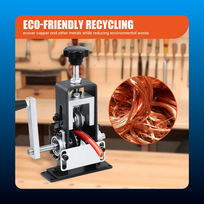 Smart Manual Wire Stripper Machine with Hand Crank and Drill Power Options
