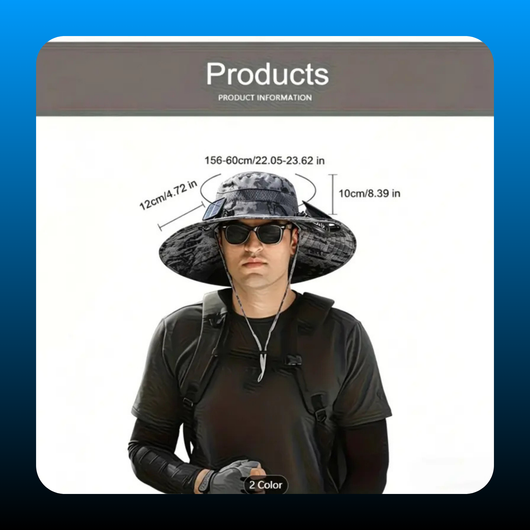 USB & Solar Powered Summer Sun Hat with Dual Fans