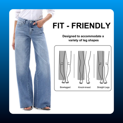 High Stretch Wide Leg Jeans