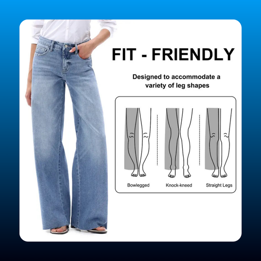 High Stretch Wide Leg Jeans