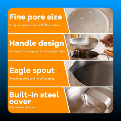 Stainless Steel Deep Fryer Pot with Basket & Strainer