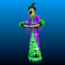Giant Inflatable Witch with Banner