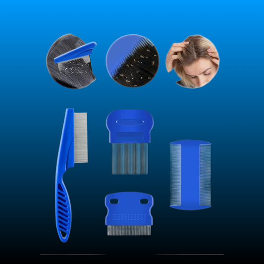 4pcs Blue Scalp Lice Comb Set