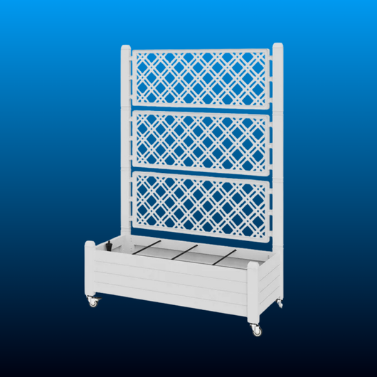 Raised Planter Box with Trellis
