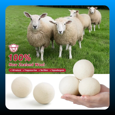 Reusable Wool Dryer Balls Natural Fabric Softener