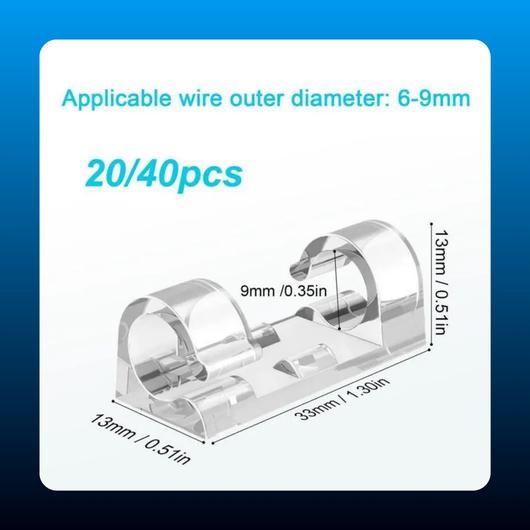 Self-Adhesive Cable Clip Organizers