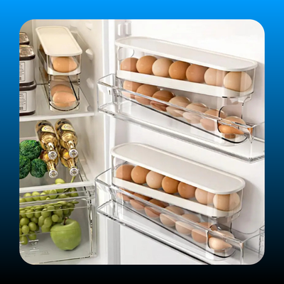 Auto Rolling Fridge Egg Organizer (2 Pack)