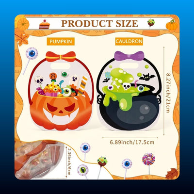 Halloween Candy Treat Bags with Handles (12 Pack)