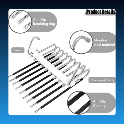 9-Layer Stainless Steel Pant Rack Hanger