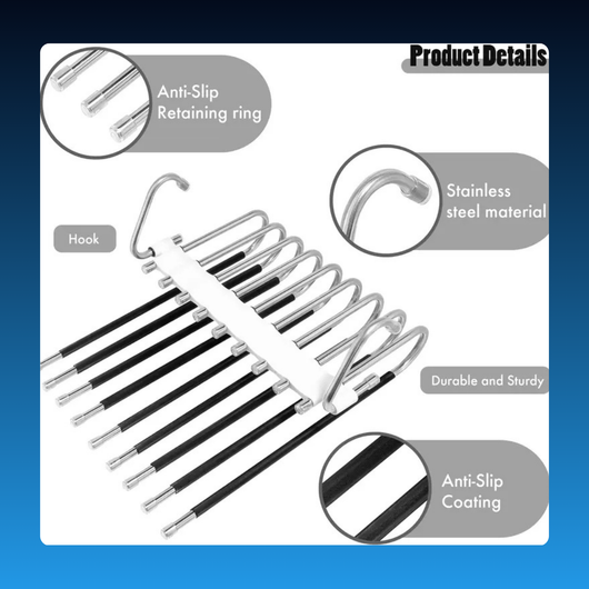 9-Layer Stainless Steel Pant Rack Hanger