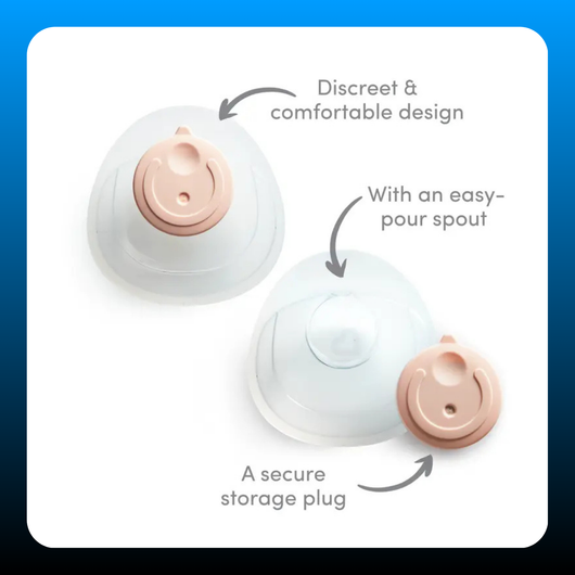 Silicone Breast Milk Collector Cups with Storage Plug