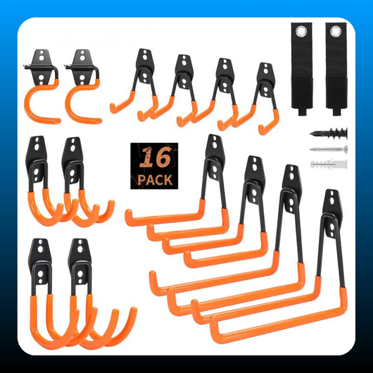 16 Pack Garage Hooks Heavy Duty Organization