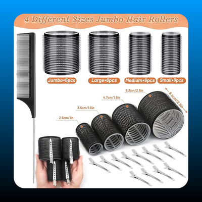50 Pcs Rollers Hair Curlers Set