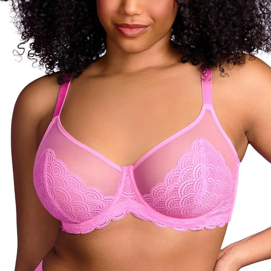 Mermaid Scales Lace Plus Size Minimizer Bra