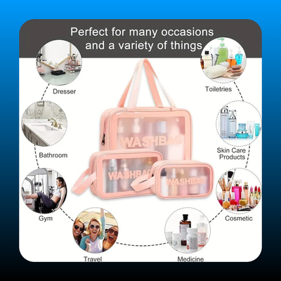 Travel Toiletry Bags (3 Pack)