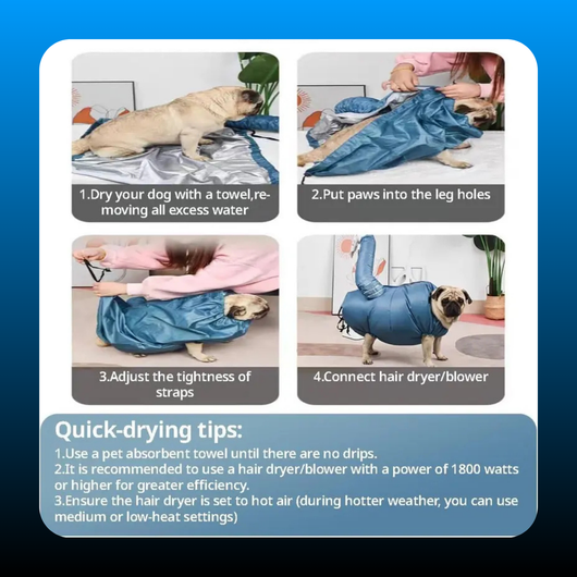 Quick Dry Pet Hair Drying Suit