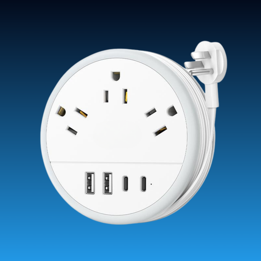All-In-One Flat Cord Power Strip