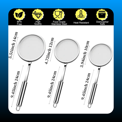 Stainless Steel Fat Skimmer Spoon (3 Pack)
