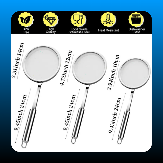 Stainless Steel Fat Skimmer Spoon (3 Pack)