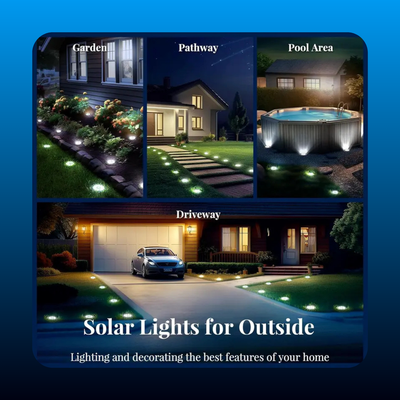 Waterproof Solar Outdoor Lights (12 Pack)