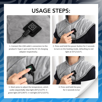 USB-Powered Neck & Shoulder Heating Pad