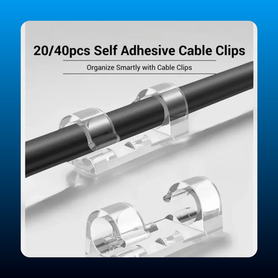 Self-Adhesive Cable Clip Organizers