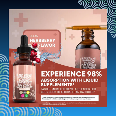 Black Walnut Liquid Drops with Sweet Wormwood