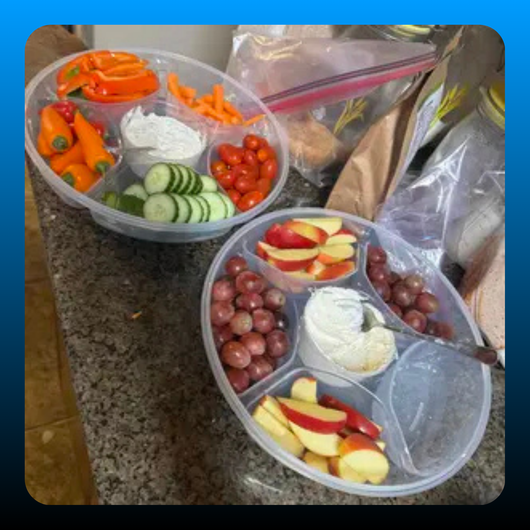 Chip & Dip Storage Set w/ Handle Lids