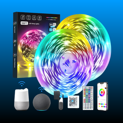 Smart Led Light Strip Work with Alexa & Google Assistant