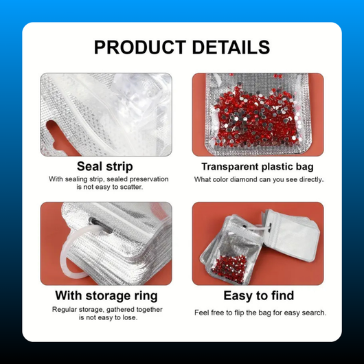 DIY Diamond Art Painting Beads Storage Bag (50 Pack)