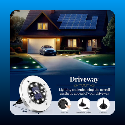 Waterproof Solar Outdoor Lights (12 Pack)