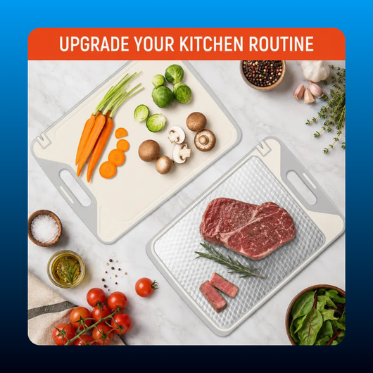 Double-Sided Cutting Board with Knife Sharpener