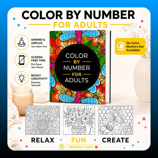 Color By Number Art Book